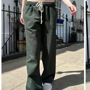 Brandy Melville Dark Green Wide Leg Pants